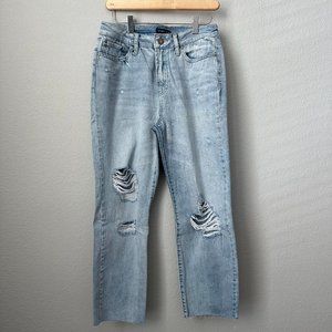 Sincerly Jules Distressed Medium Light Straight Leg 29/9 Jeans